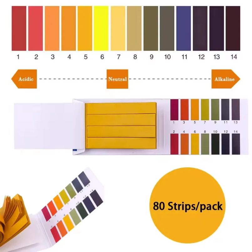 Ph Strip Test - 80 bandelettes/paquet de test de pH,