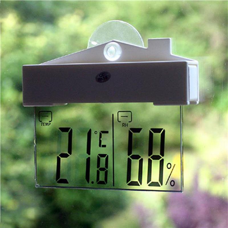 Weather Station Indoor - Thermomètre numérique de fenêtre avec hygromètre