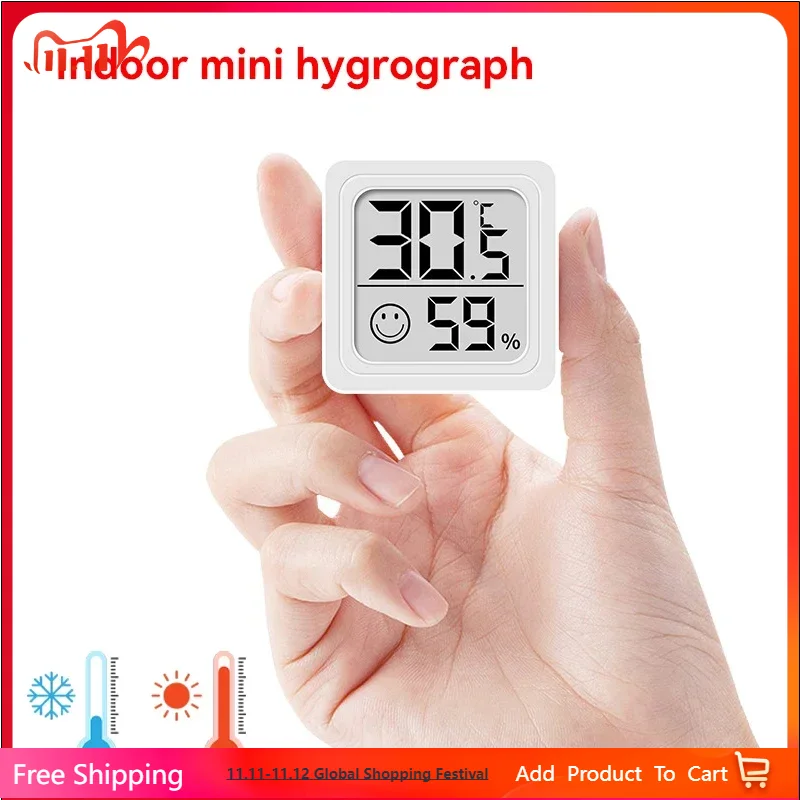 Weather Station Indoor - 2025 nouveau Mini thermomètre numérique LCD