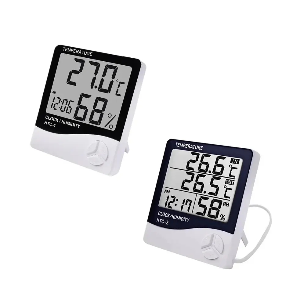 Weather Station Indoor - Thermomètre et hygromètre numériques LCD d'intérieur,