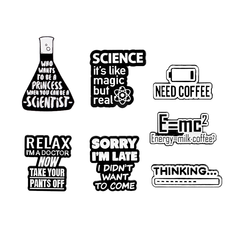 Science Buddies - Broche en émail temps café, la