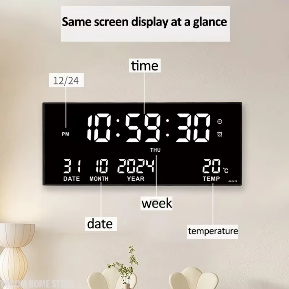 Horloge murale numérique grand - Weather Station Indoor avis et prix
